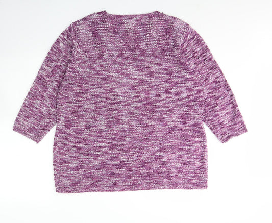 Womens UK Size L BM Purple Pullover Jumper
