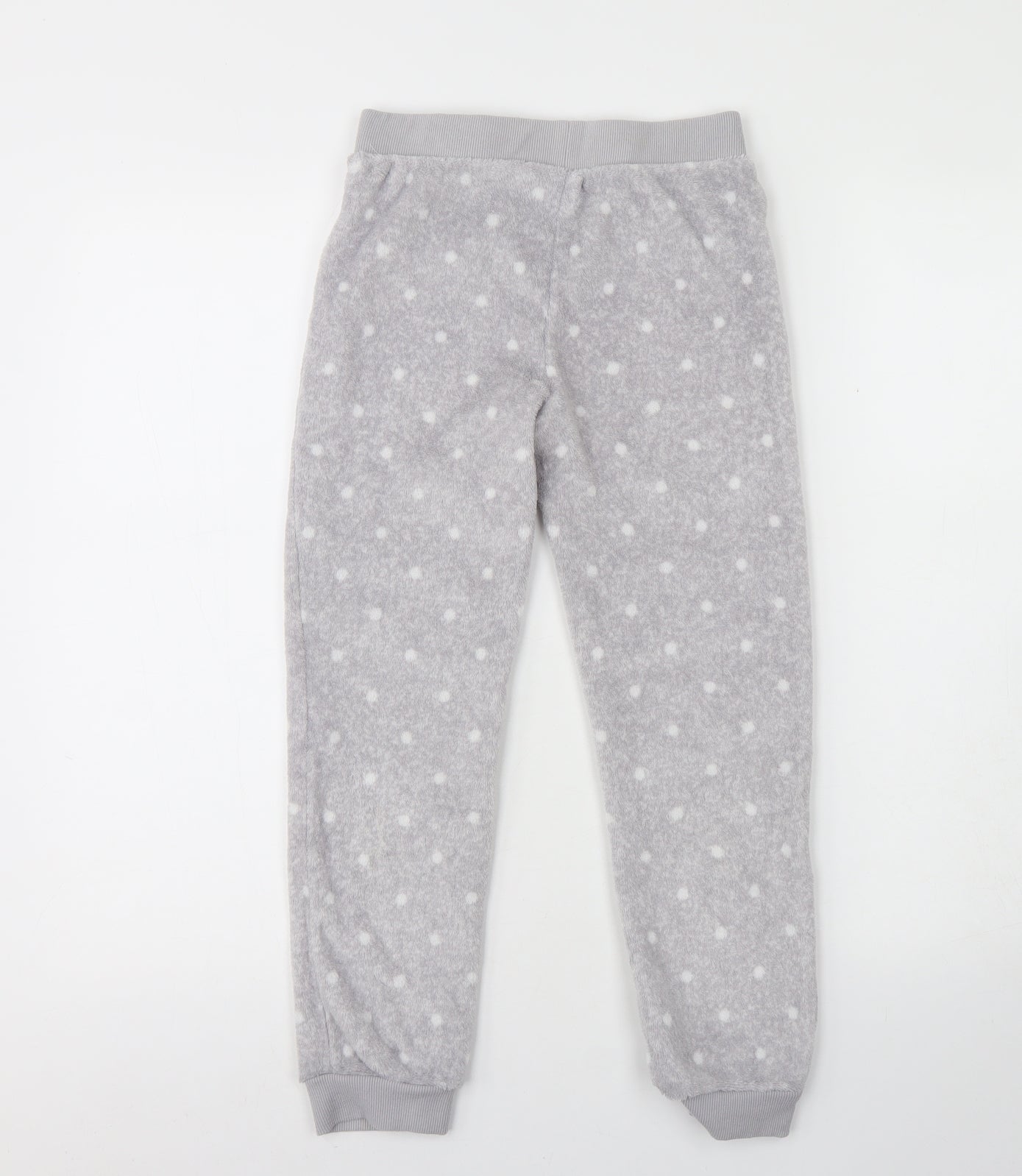 F&F Girls Grey Polka Dot Polyester Cami Pyjama Pants Size 8 Years