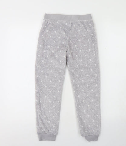 F&F Girls Grey Polka Dot Polyester Cami Pyjama Pants Size 8 Years