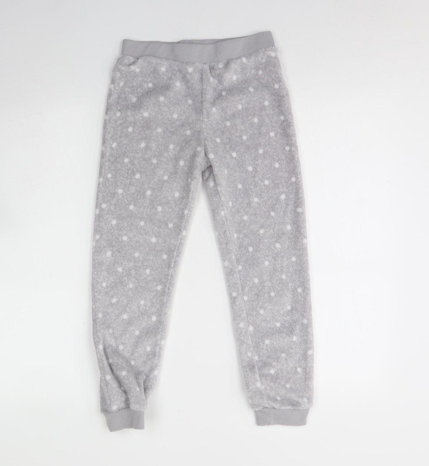 F&F Girls Grey Polka Dot Polyester Cami Pyjama Pants Size 8 Years