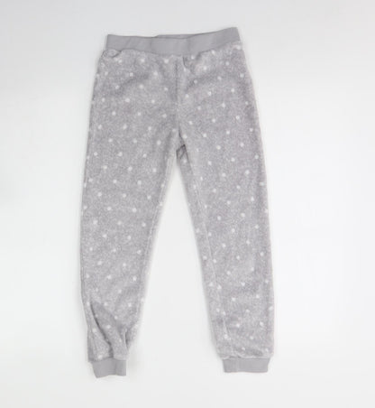 F&F Girls Grey Polka Dot Polyester Cami Pyjama Pants Size 8 Years
