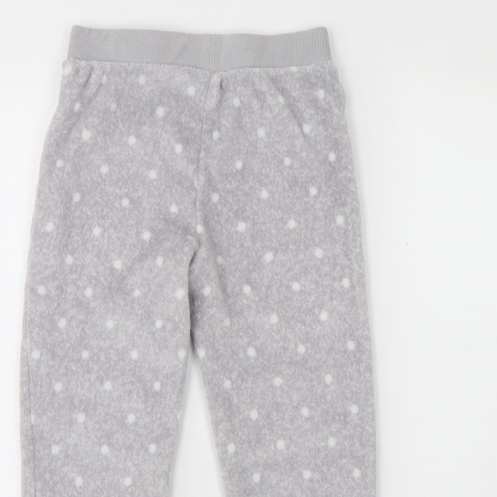 F&F Girls Grey Polka Dot Polyester Cami Pyjama Pants Size 8 Years
