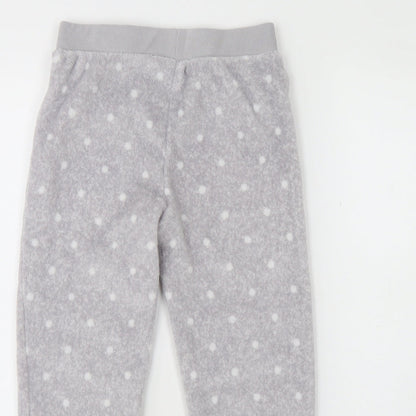 F&F Girls Grey Polka Dot Polyester Cami Pyjama Pants Size 8 Years