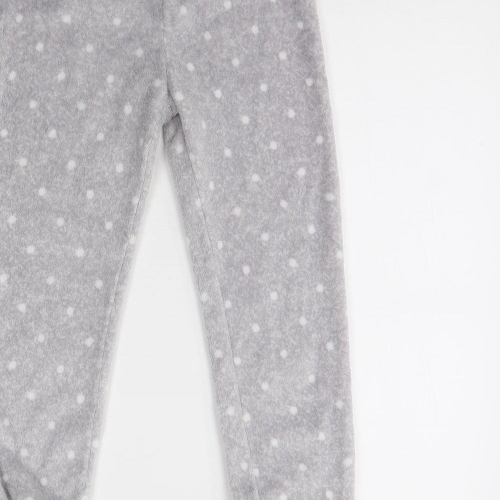 F&F Girls Grey Polka Dot Polyester Cami Pyjama Pants Size 8 Years