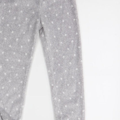 F&F Girls Grey Polka Dot Polyester Cami Pyjama Pants Size 8 Years