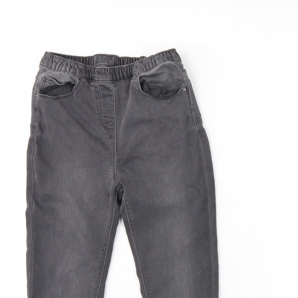 Matalan Girls Grey  Cotton Skinny Jeans Size 9 Years  Regular