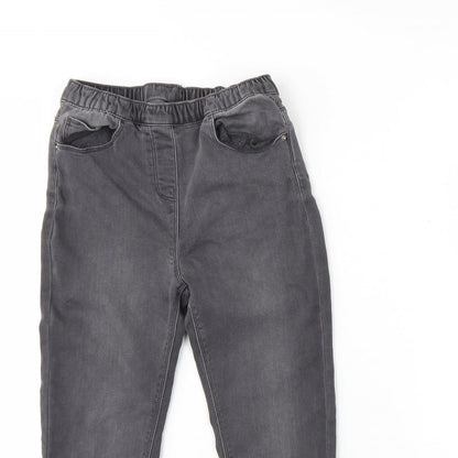 Matalan Girls Grey  Cotton Skinny Jeans Size 9 Years  Regular