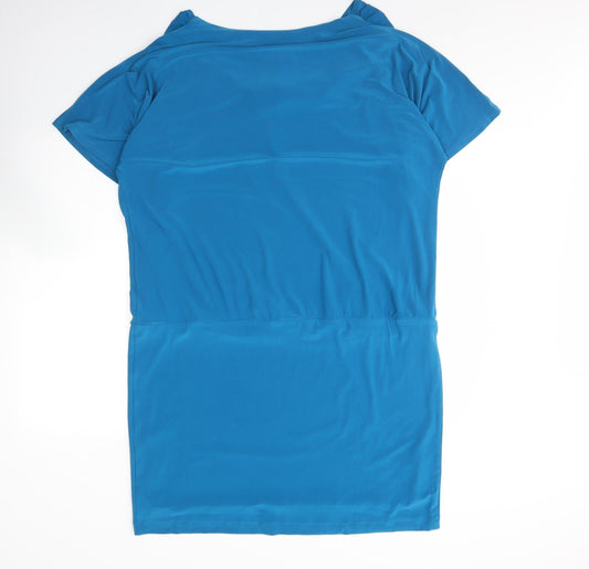 Ronni Nicole Womens Blue  Polyester Shift  Size 20  Round Neck