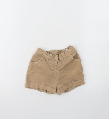 Disney Girls Beige  Cotton Culotte Shorts Size 3 Years  Regular Buckle - Disney