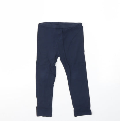 Blue Zoo Girls Blue  Cotton Capri Jeans Size 4 Years  Regular