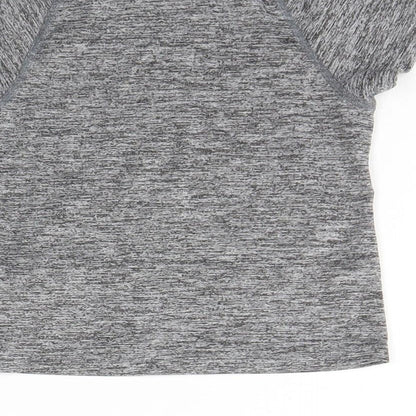Matalan Girls Grey  Polyester Basic T-Shirt Size 4 Years Round Neck