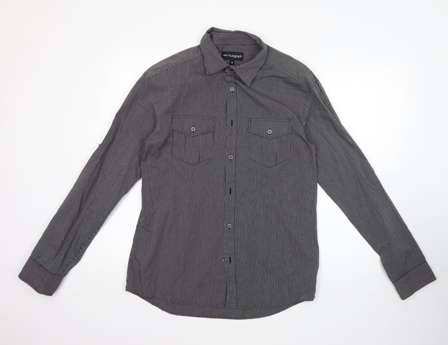 Mens UK Size M Marks and Spencer Multicoloured  Button-Up Long Sleeve Casual Shi
