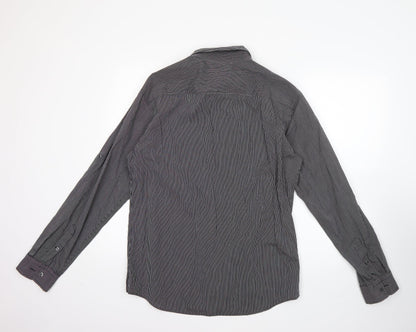 Mens UK Size M Marks and Spencer Multicoloured  Button-Up Long Sleeve Casual Shi