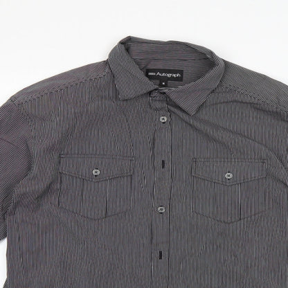 Mens UK Size M Marks and Spencer Multicoloured  Button-Up Long Sleeve Casual Shi