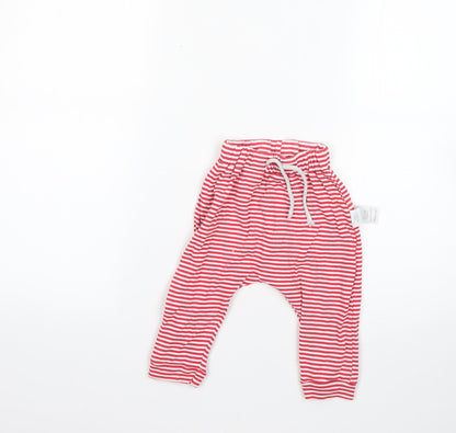 mothers acre Baby Multicoloured Striped 100% Cotton Jogger Trousers Size 12 Months