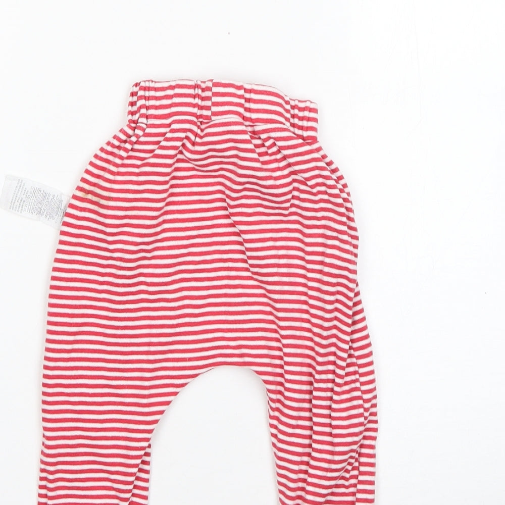 mothers acre Baby Multicoloured Striped 100% Cotton Jogger Trousers Size 12 Months