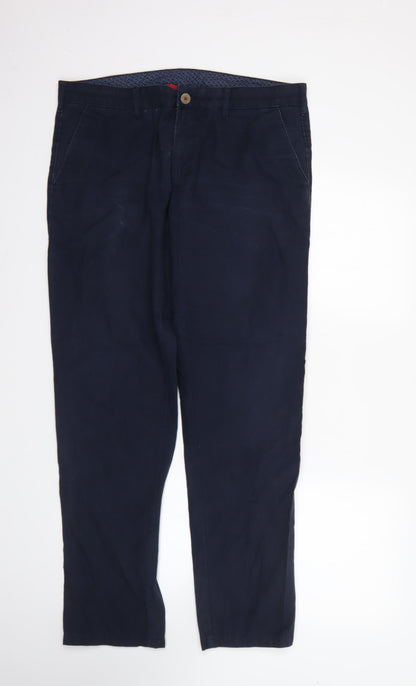 Preworn Mens Blue  Cotton Trousers   L30 in Regular