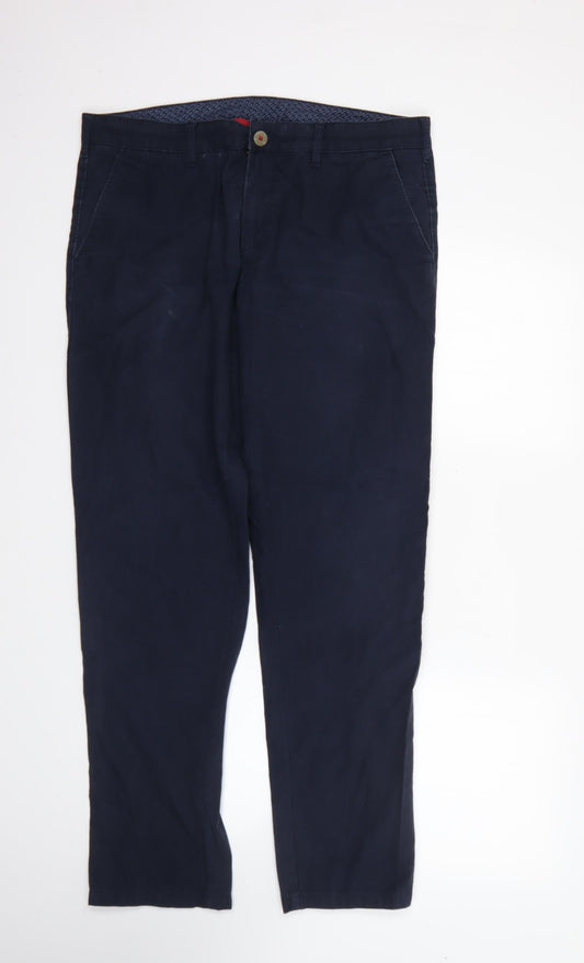 Preworn Mens Blue  Cotton Trousers   L30 in Regular