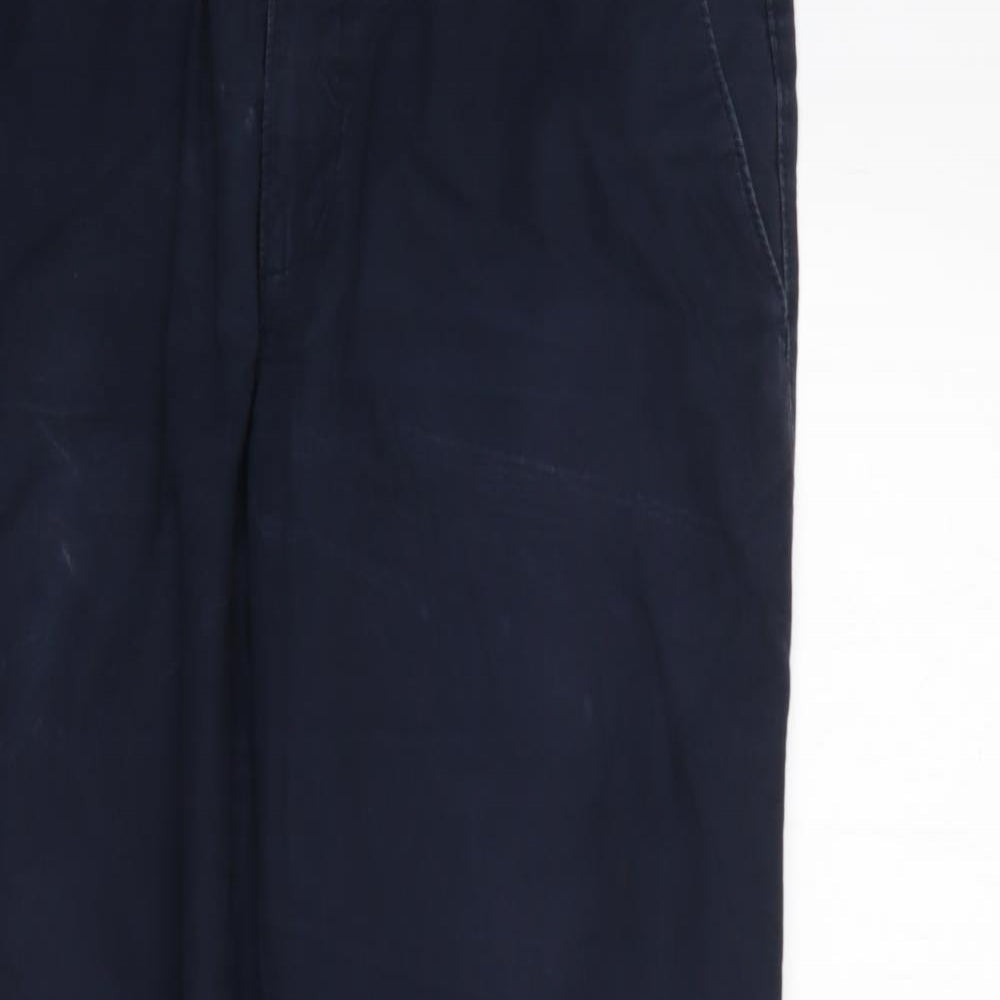 Preworn Mens Blue  Cotton Trousers   L30 in Regular