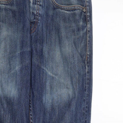 Mens UK Size 32 Peter Werth Regular Fit Straight Blue Jeans