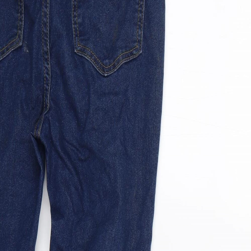 Boohoo Womens Blue  Cotton Skinny Jeans Size 6 L27 in Regular