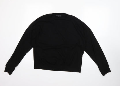 Missguided Womens Black Round Neck  Polyester Pullover Jumper Size 8