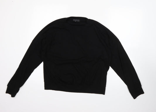 Missguided Womens Black Round Neck  Polyester Pullover Jumper Size 8
