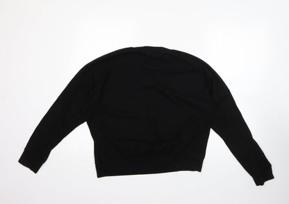 Missguided Womens Black Round Neck  Polyester Pullover Jumper Size 8