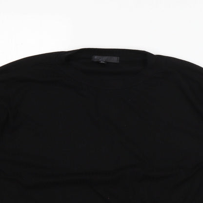 Missguided Womens Black Round Neck  Polyester Pullover Jumper Size 8