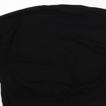 Missguided Womens Black Round Neck  Polyester Pullover Jumper Size 8