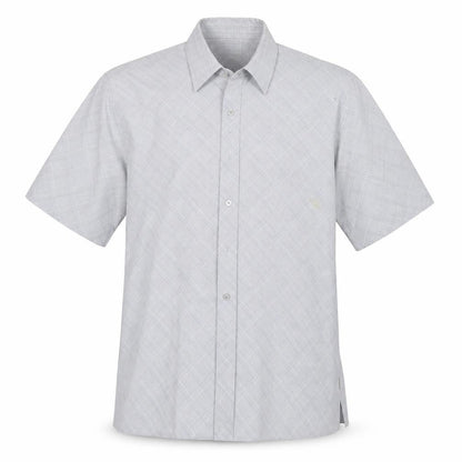 Mens UK Size L Lee Cooper Grey  Button-Up Short Sleeve Casual Shirt