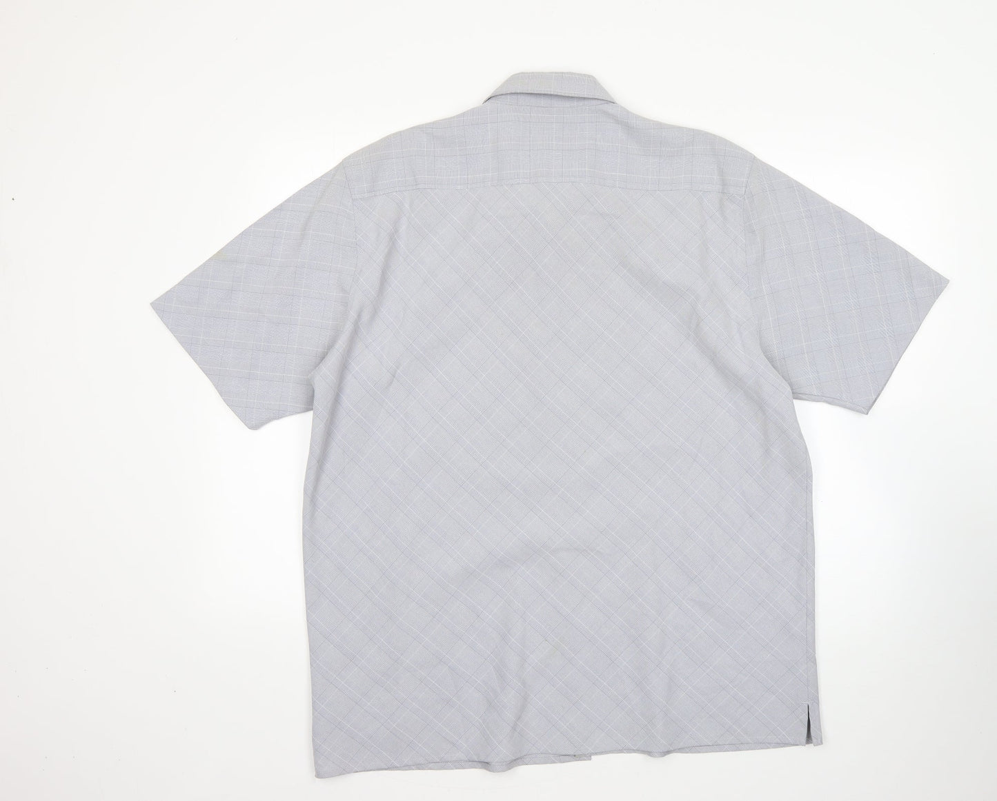 Mens UK Size L Lee Cooper Grey  Button-Up Short Sleeve Casual Shirt