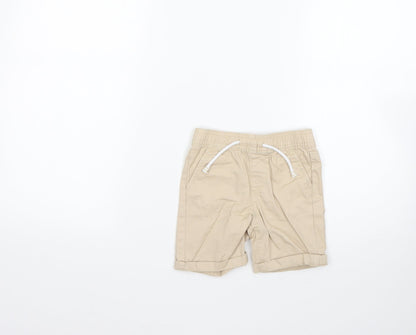 Primark Baby Beige  100% Cotton Cropped Trousers Size 12-18 Months