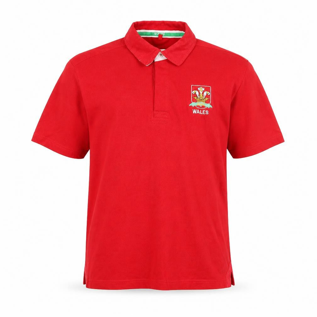 Mens UK Size L Wales 100% Cotton Polo Shirt