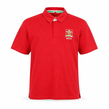 Mens UK Size L Wales 100% Cotton Polo Shirt