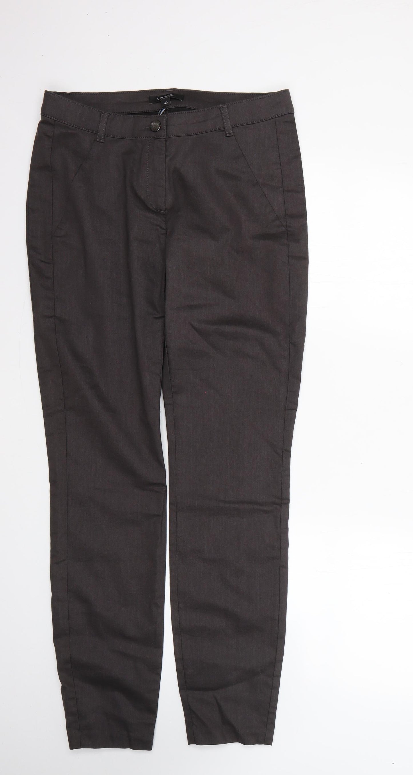Mens UK Size 40 Comma Regular Fit  Grey Trousers