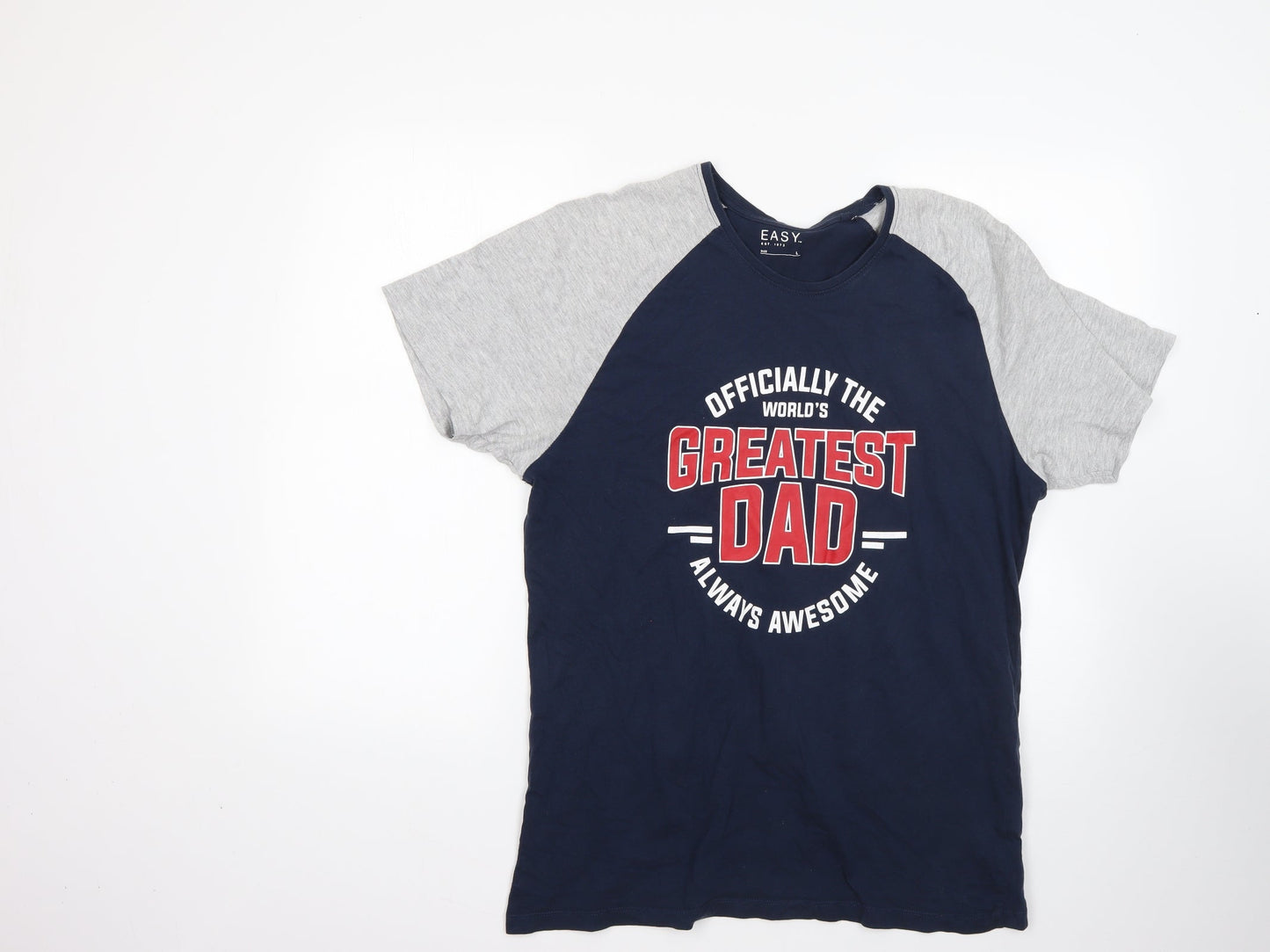 Matalan Mens Multicoloured  Cotton  T-Shirt Size L Round Neck