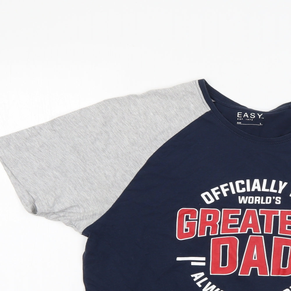 Matalan Mens Multicoloured  Cotton  T-Shirt Size L Round Neck