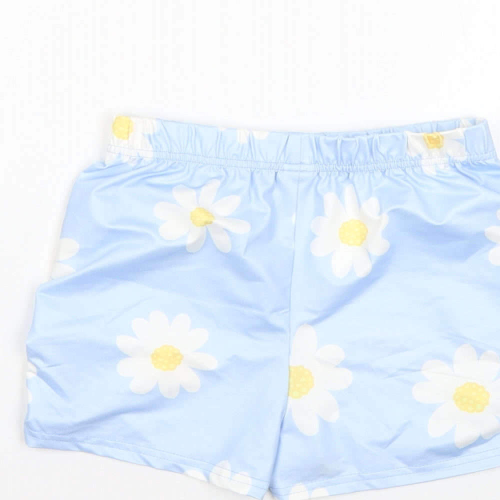 SheIn Girls Multicoloured Floral Polyester Cut-Off Shorts Size 9 Years  Regular