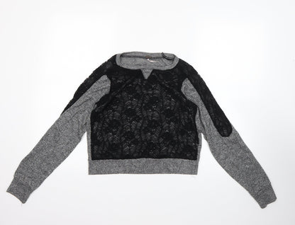 Womens UK Size M Preworn Grey Pullover Jumper
