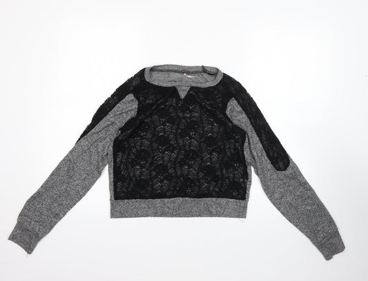 Womens UK Size M Preworn Grey Pullover Jumper