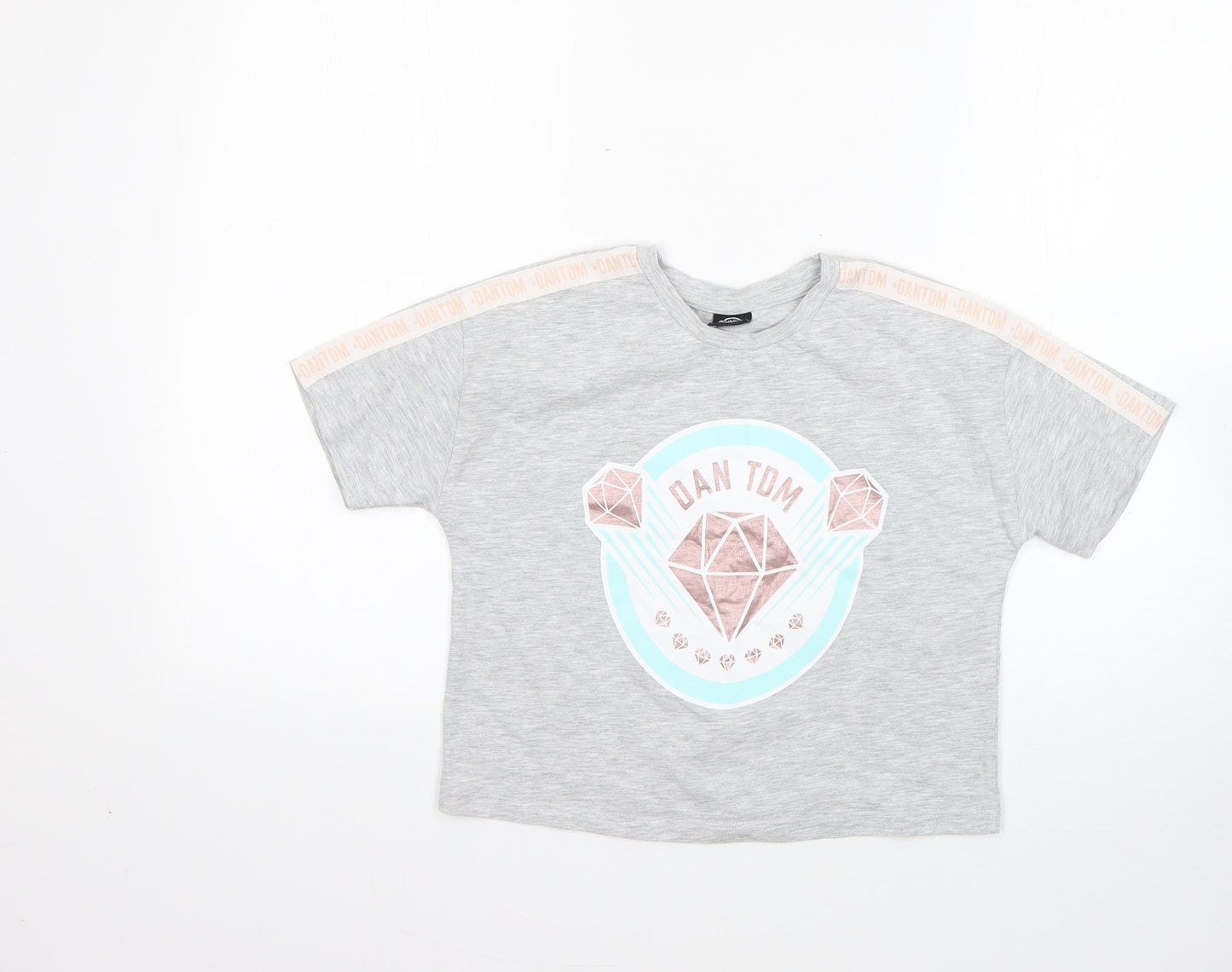 George Girls Multicoloured Geometric Polyester Basic T-Shirt Size 10-11 Years Round Neck