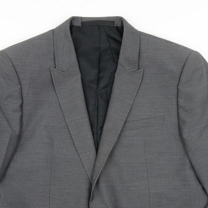 Mens UK Size 42 Topman Regular Grey Suit Jacket