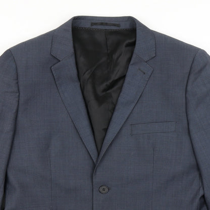 Topman Mens Blue  Polyester Jacket Blazer Size 40