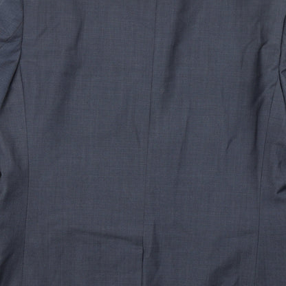 Topman Mens Blue  Polyester Jacket Blazer Size 40