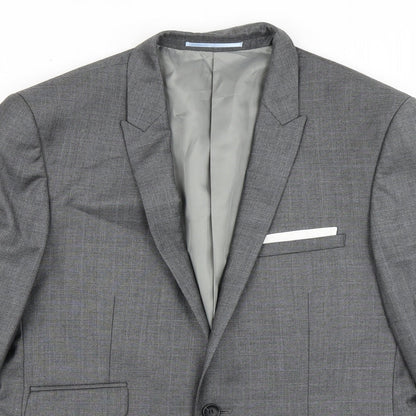 Mens UK Size 38 Burton Regular Grey Suit Jacket