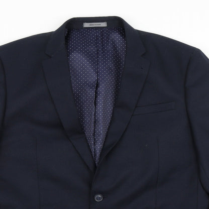 Cedar Wood State Mens Blue  Polyester Jacket Blazer Size 42