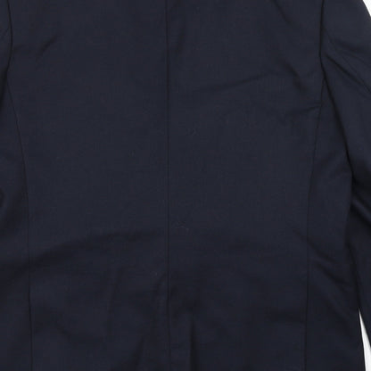 Cedar Wood State Mens Blue  Polyester Jacket Blazer Size 42