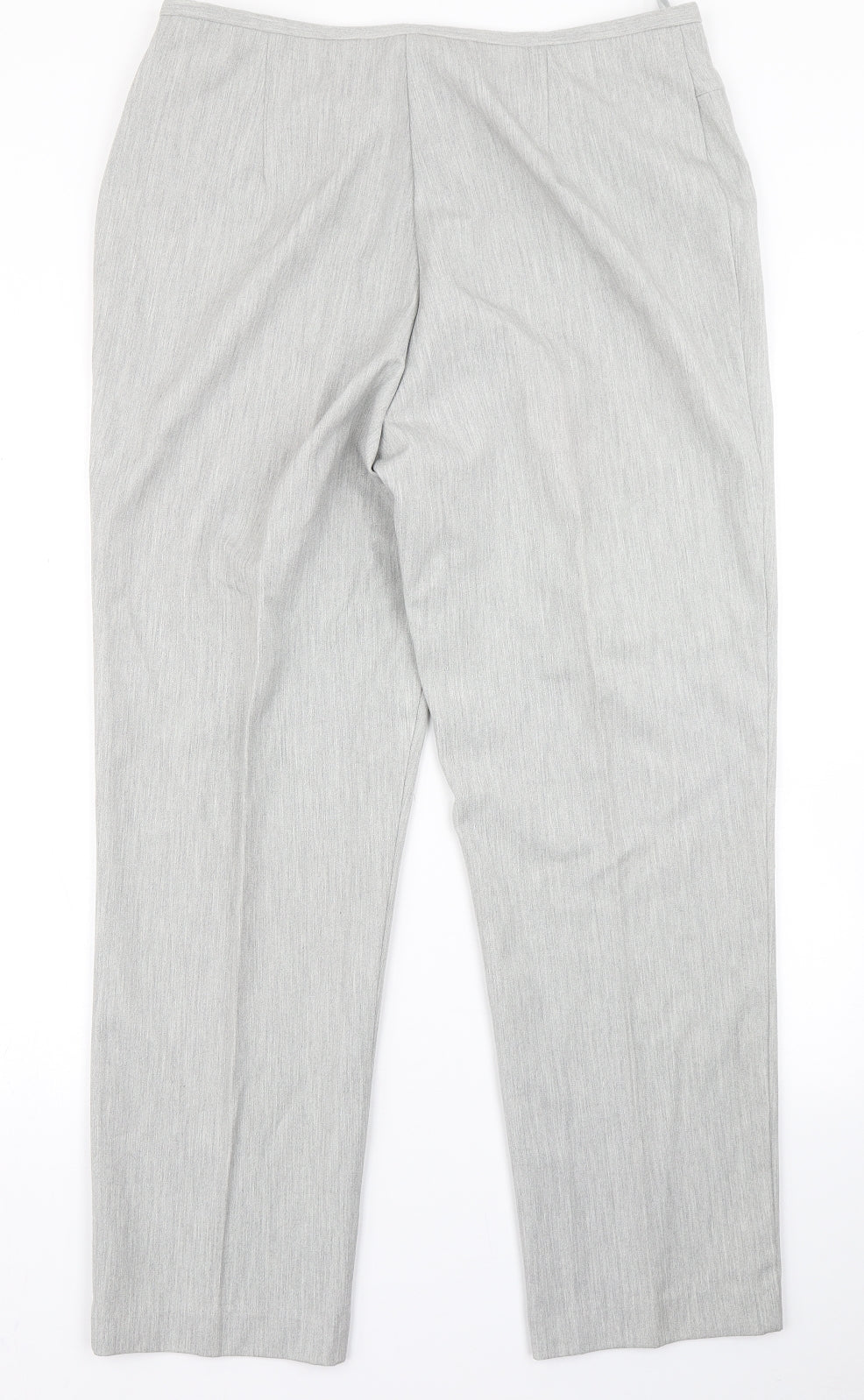 Womens UK Size 18 Agenda Regular Fit Dress Pants Silver Trousers