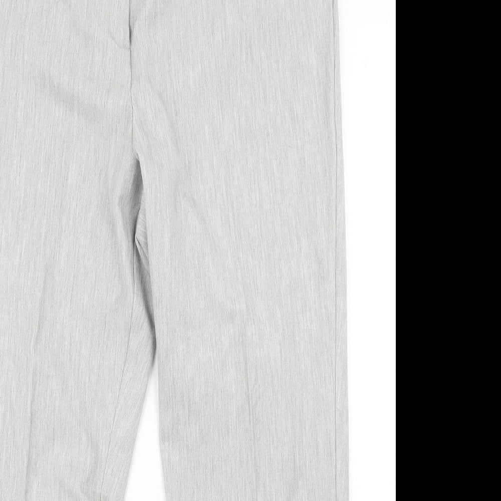 Womens UK Size 18 Agenda Regular Fit Dress Pants Silver Trousers